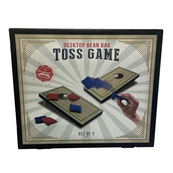 Desktop Bean Bag Toss Game Set Of 2 Boards With 6 Bags - Picture 1 of 6
